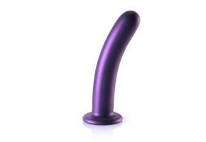Weicher Silikon-G-Punkt-Dildo 17,7 cm – Metallic-Lila