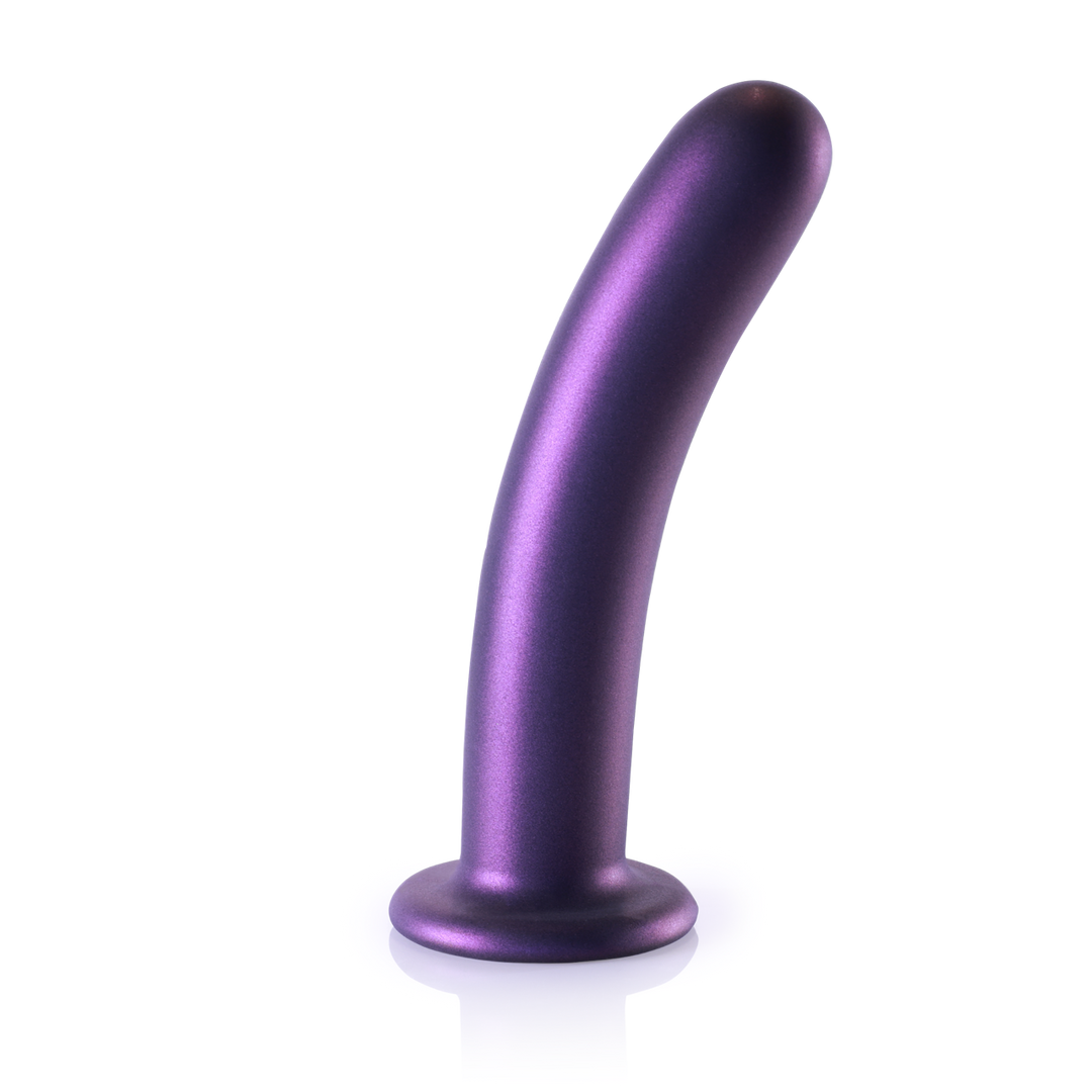 Glatter Silikon G-Punkt Dildo - 7'' / 17 cm - Metallic Lila