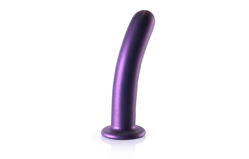 Soft Silicone G-Spot Dildo 17.7 cm - Metallic Purple
