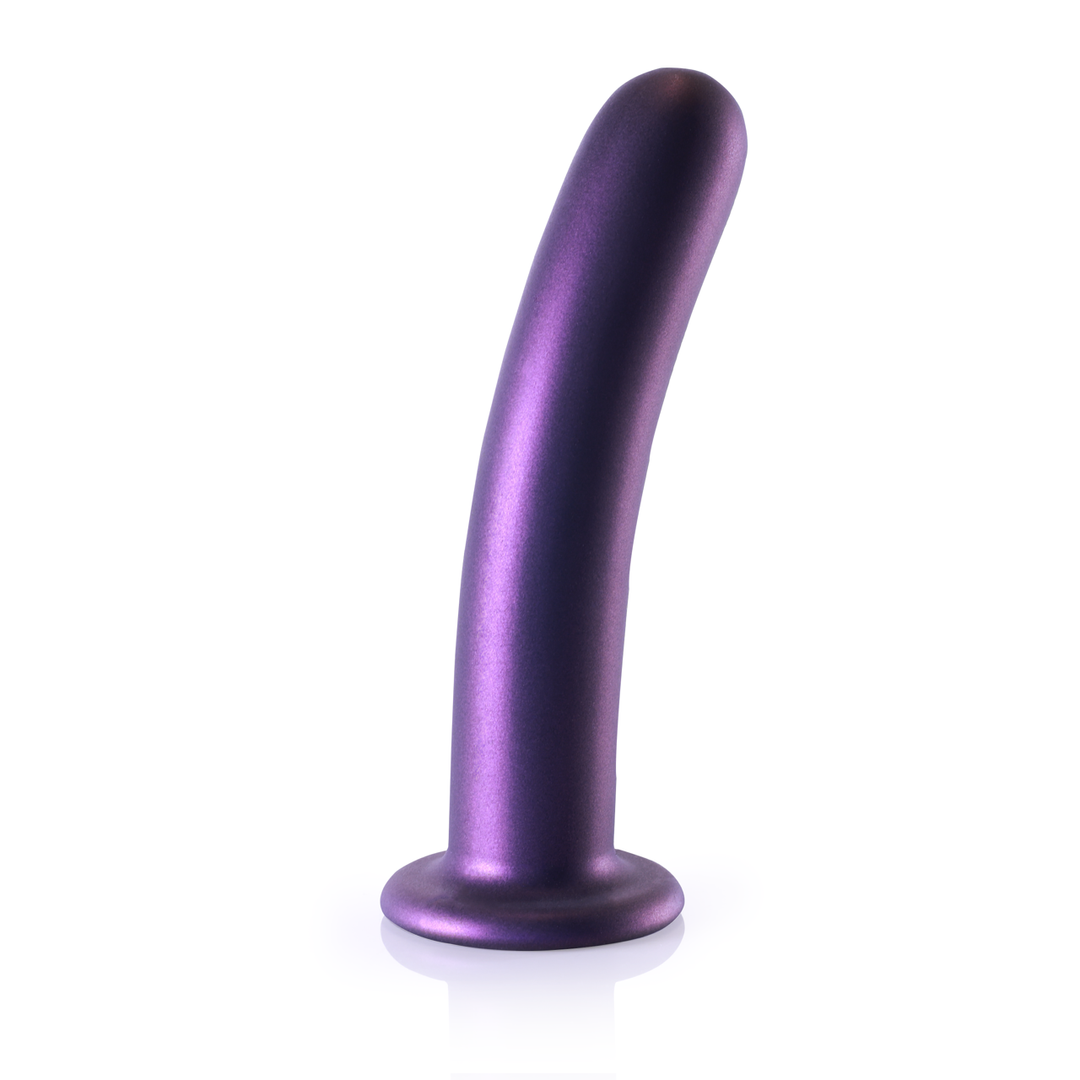 Zachte Siliconen G-Spot Dildo 17,7 cm - Metallic Paars