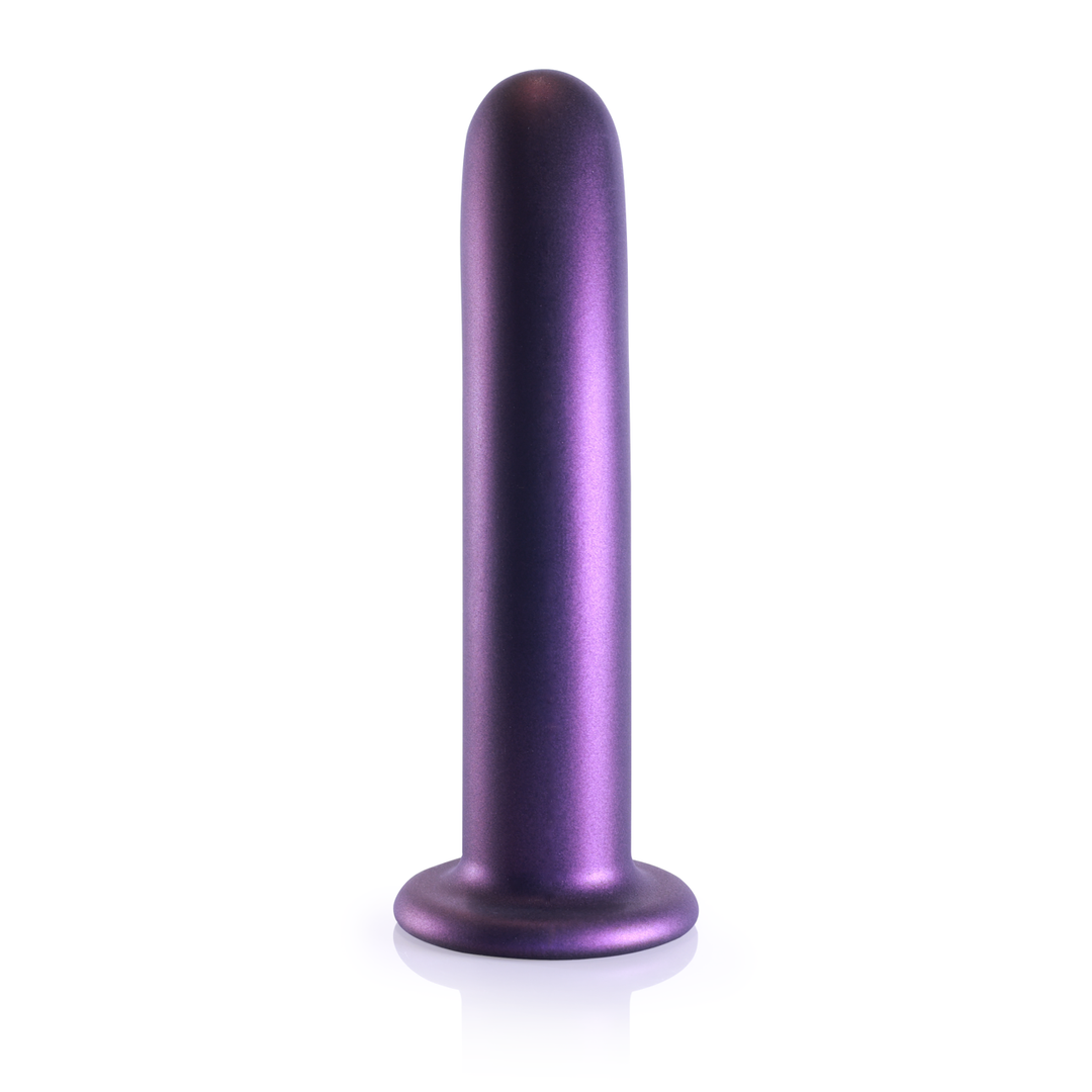 Weicher Silikon-G-Punkt-Dildo 17,7 cm – Metallic-Lila