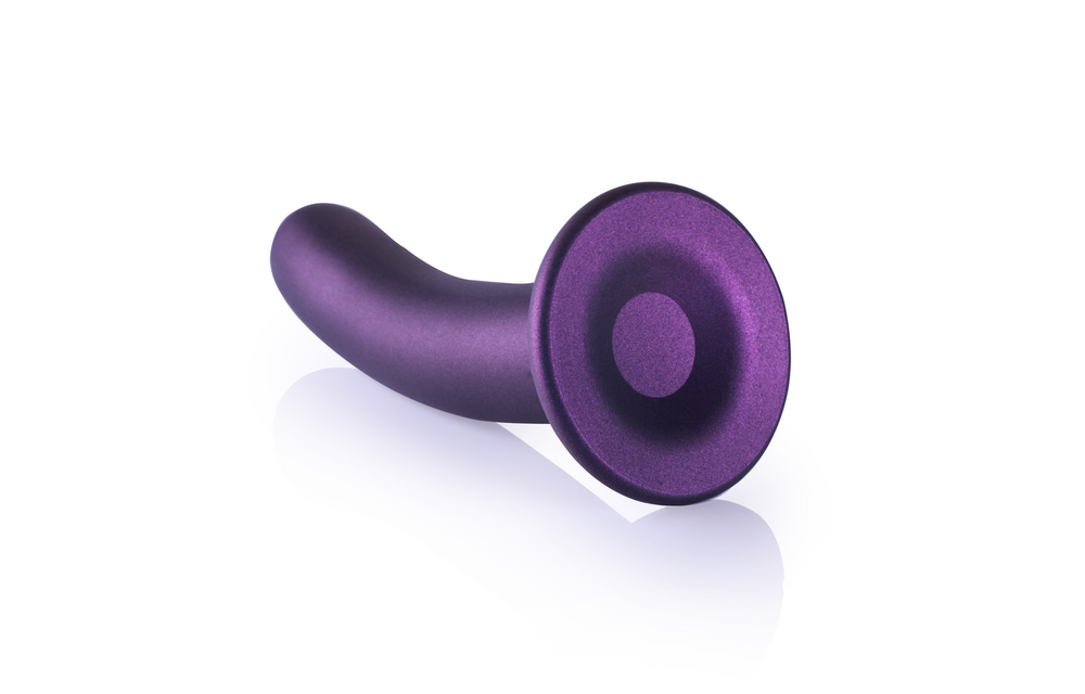 Glatter Silikon G-Punkt Dildo - 7'' / 17 cm - Metallic Lila