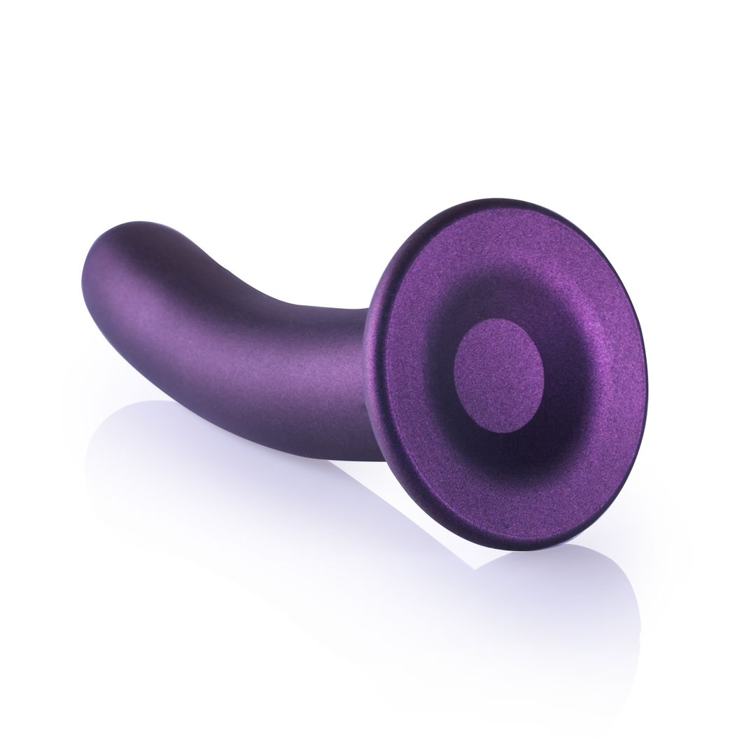 Zachte Siliconen G-Spot Dildo - 7'' / 17 cm - Metallic Paars