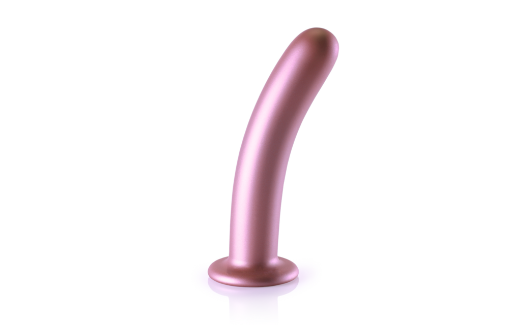 Zachte Silicone G-Spot Dildo - 7'' / 17 cm - Roségoud