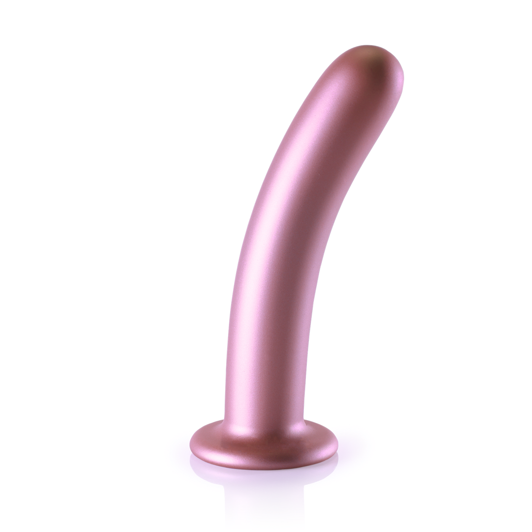 Soft Silicone G-Spot Dildo Rose Gold 17.7 cm x 6.2 cm