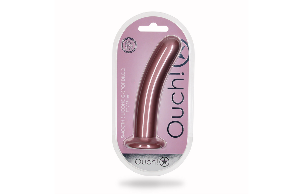 Soft Silicone G-Spot Dildo Rose Gold 17.7 cm x 6.2 cm