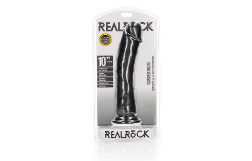 Gebogen Realistische Dildo 25,5 cm met Zuignap - RealRock
