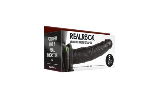 Vibrating Hollow Strap-On 20.5 cm – RealRock without balls