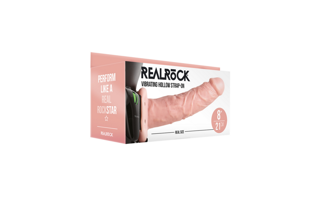 Vibrerende Hollow Strap-On 20,5 cm – RealRock by Shots