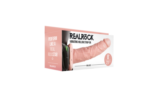 Vibrierender Hollow Strap-On 20,5 cm – RealRock von Shots