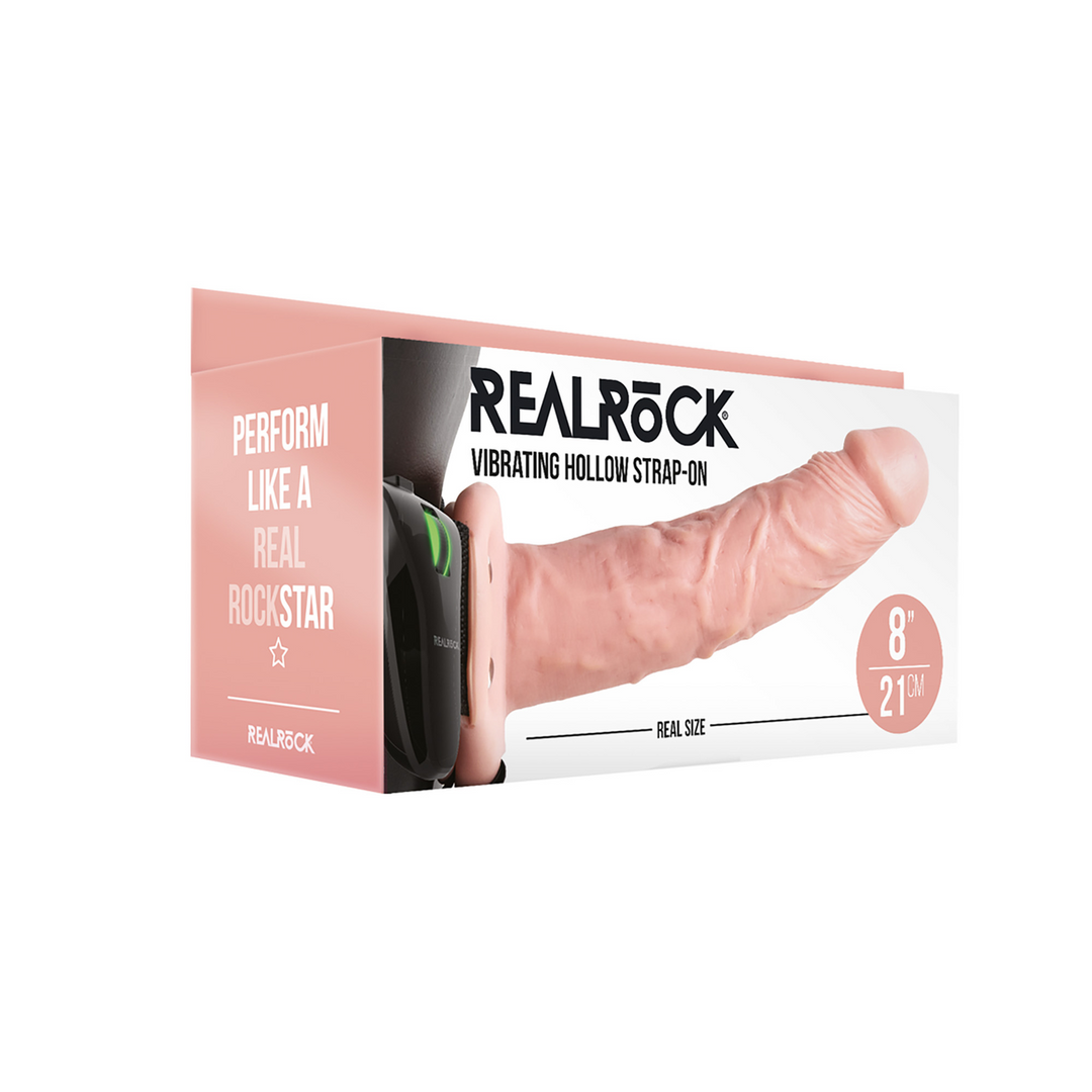 Vibrating Hollow Strap-On 20.5 cm – RealRock by Shots