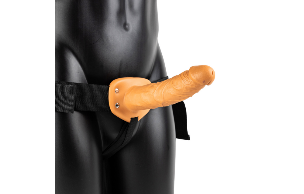 Vibrerende RealRock Hollow Strap-On 20,5 cm - Max Genot