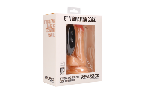 Vibrating Realistic Cock with Scrotum - 6 / 15 cm