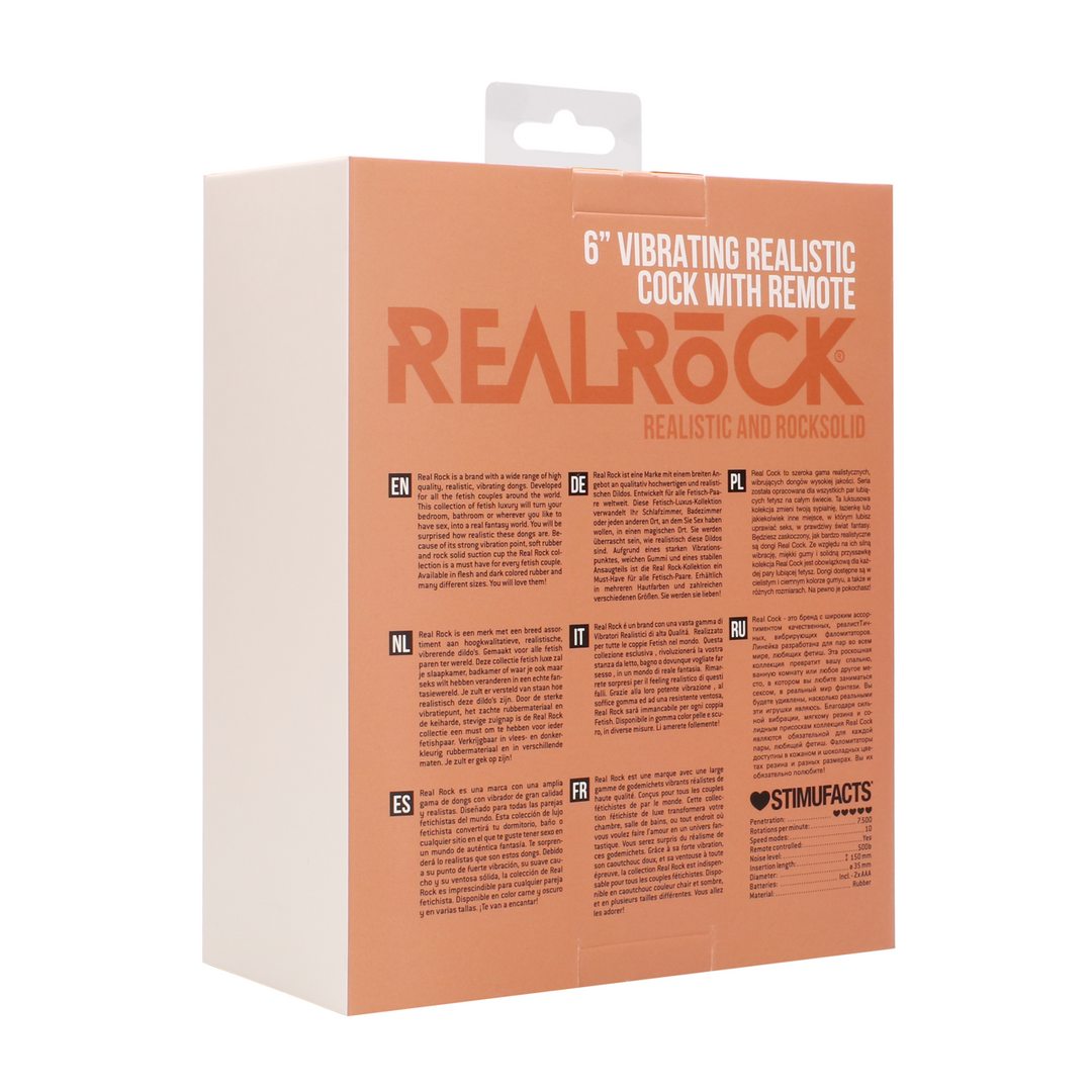 Vibrating Realistic Cock 15 cm with Scrotum | RealRock