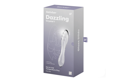 Blitzendes Kristall 1 - Glas Dildo - Transparent