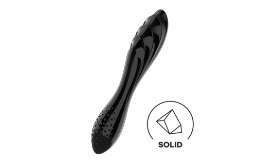 Dazzling Crystal 1 - Glass Dildo - Black