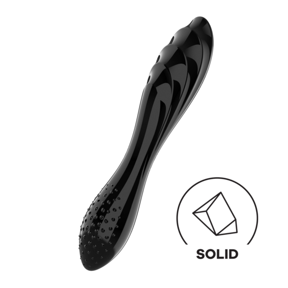 Dazzling Crystal 1 - Glass Dildo - Black