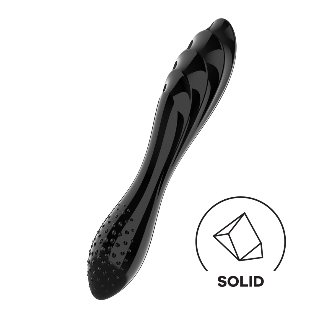 Dazzling Crystal 1 - Glazen Dildo - Zwart