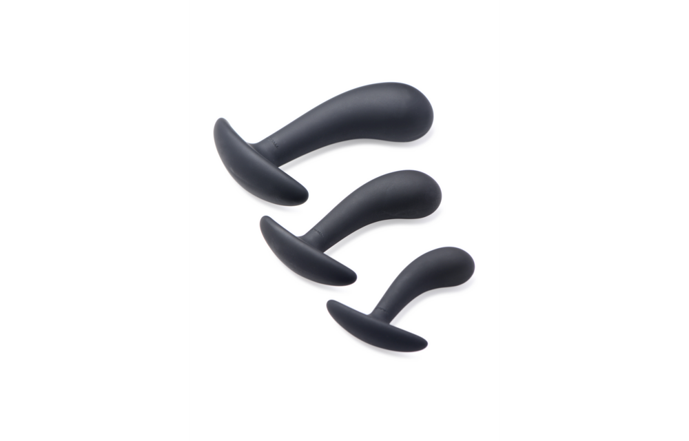 Dark Delights 3-teiliges Anal-Trainingsset 10-15-20 cm – Schwarz