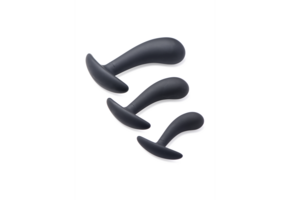 Dark Delights 3-piece Anal Trainer Set 10-15-20 cm - Black