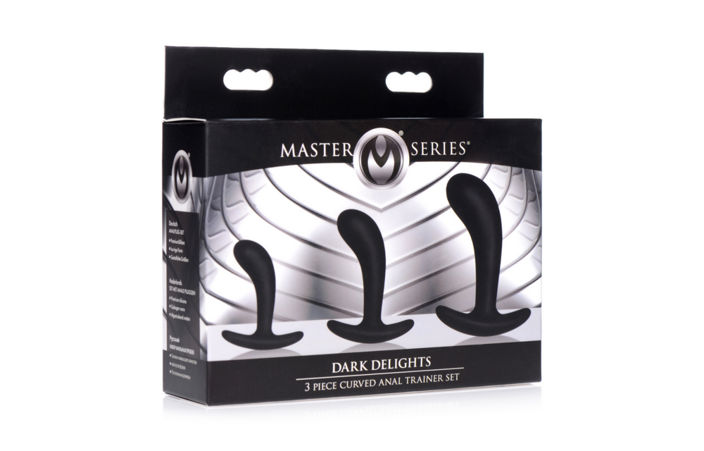Dark Delights 3-piece Anal Trainer Set 10-15-20 cm - Black