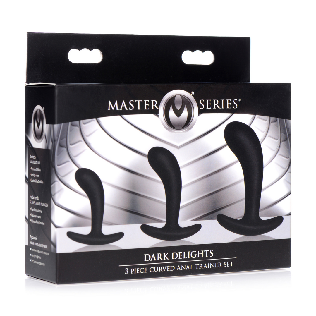 Dark Delights 3-delige Anale Trainerset 10-15-20 cm - Zwart