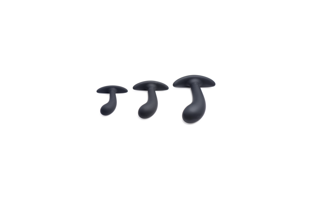 Dark Delights 3-piece Anal Trainer Set 10-15-20 cm - Black