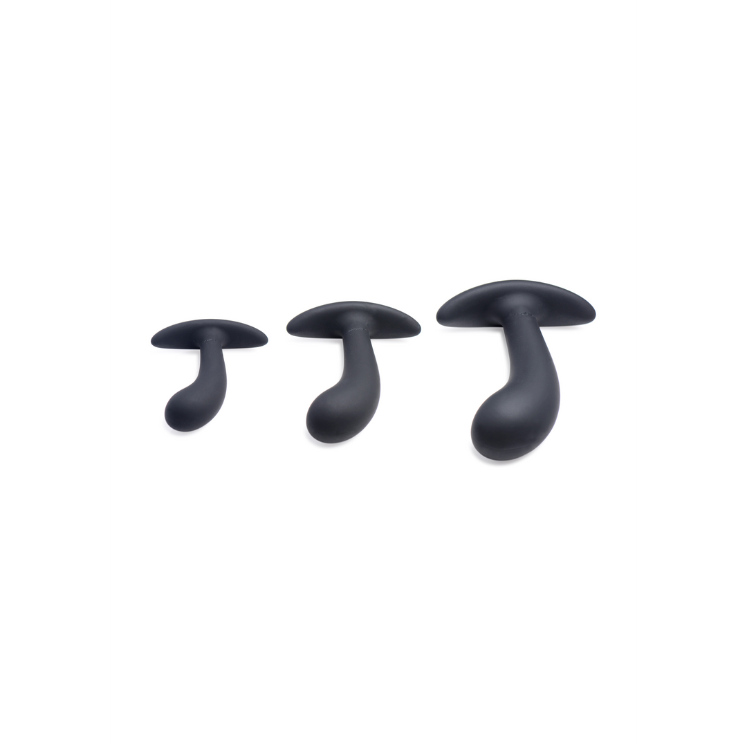 Dark Delights 3-piece Anal Trainer Set 10-15-20 cm - Black