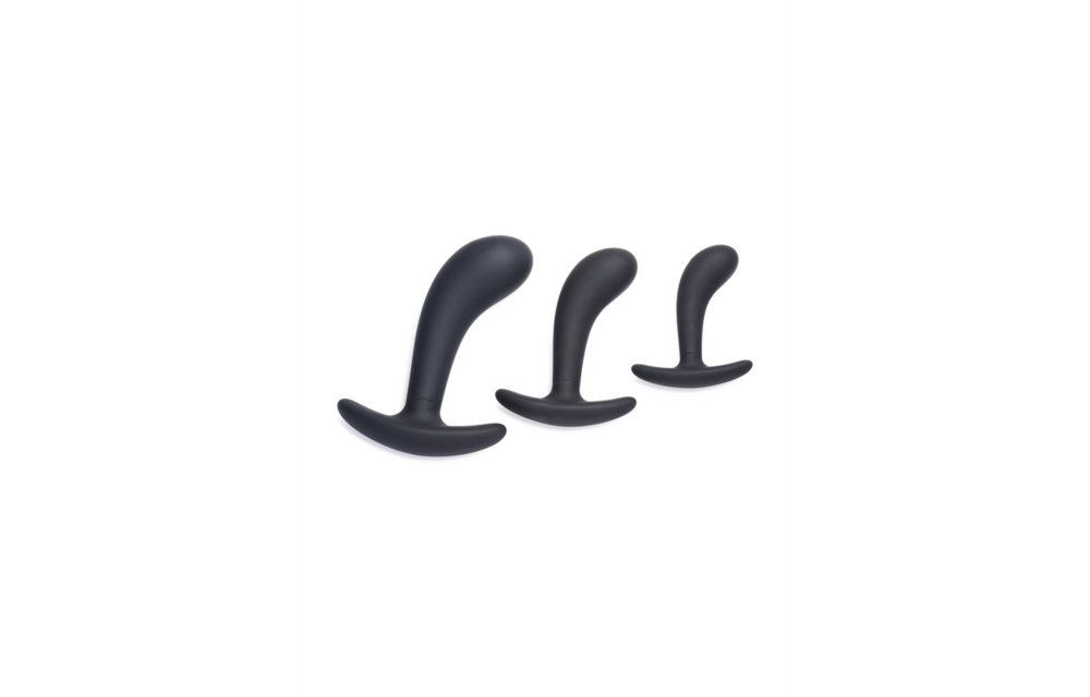 Dark Delights 3-piece Anal Trainer Set 10-15-20 cm - Black