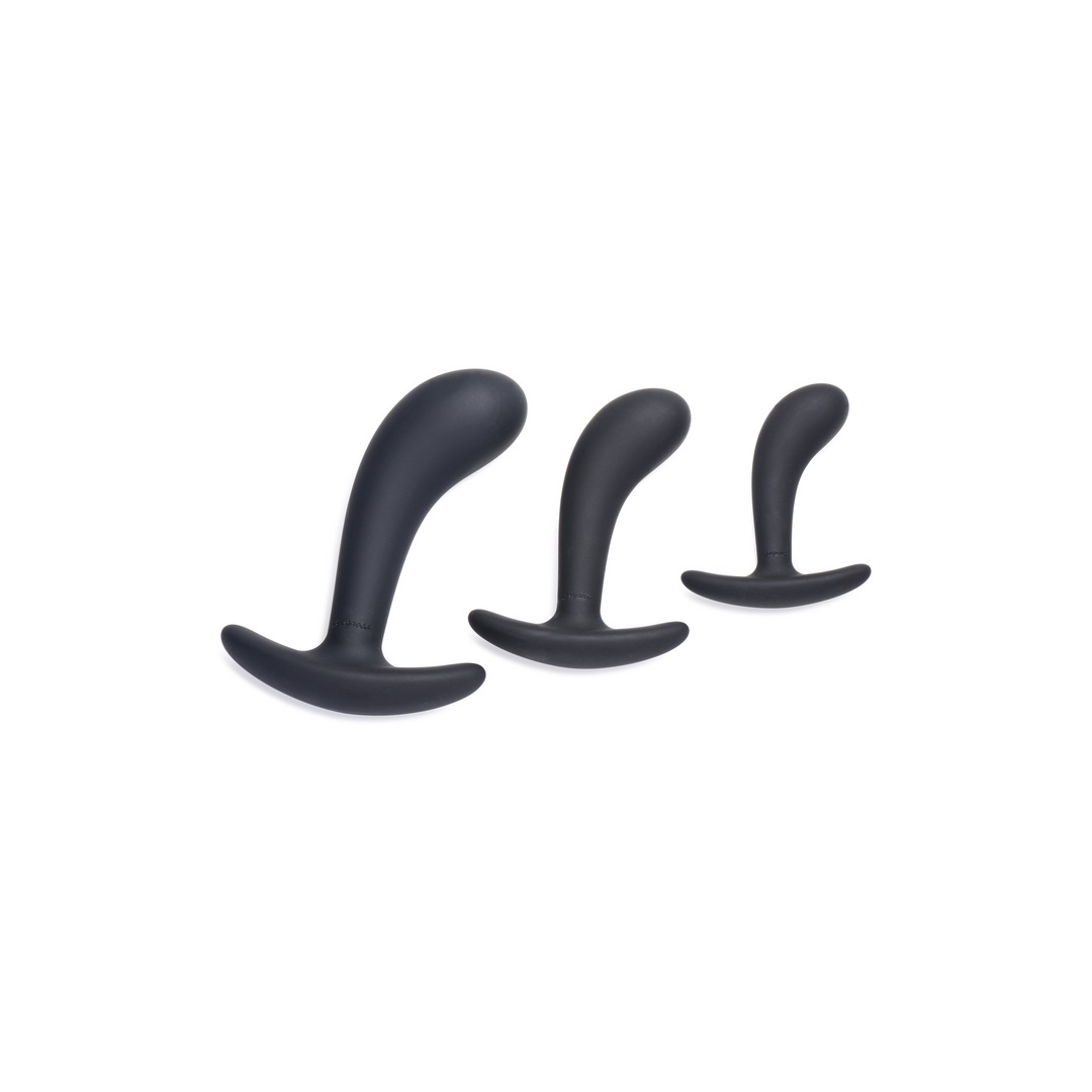 Dark Delights 3-teiliges Anal-Trainingsset 10-15-20 cm – Schwarz