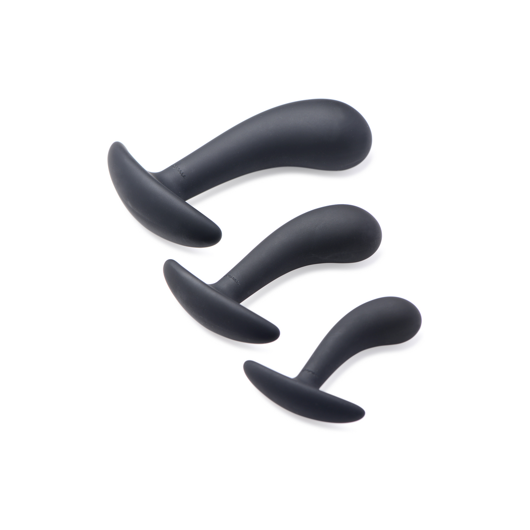 Dark Delights 3-teiliges Anal-Trainingsset 10-15-20 cm – Schwarz