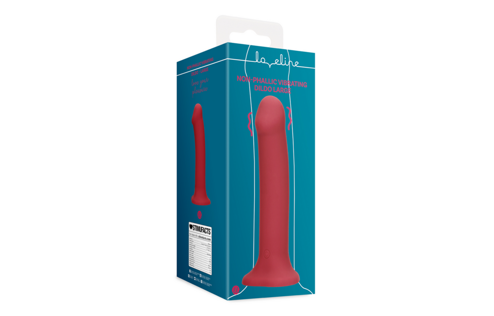 Grote Framboos Rood Vibrerende Dildo – Loveline by Shots