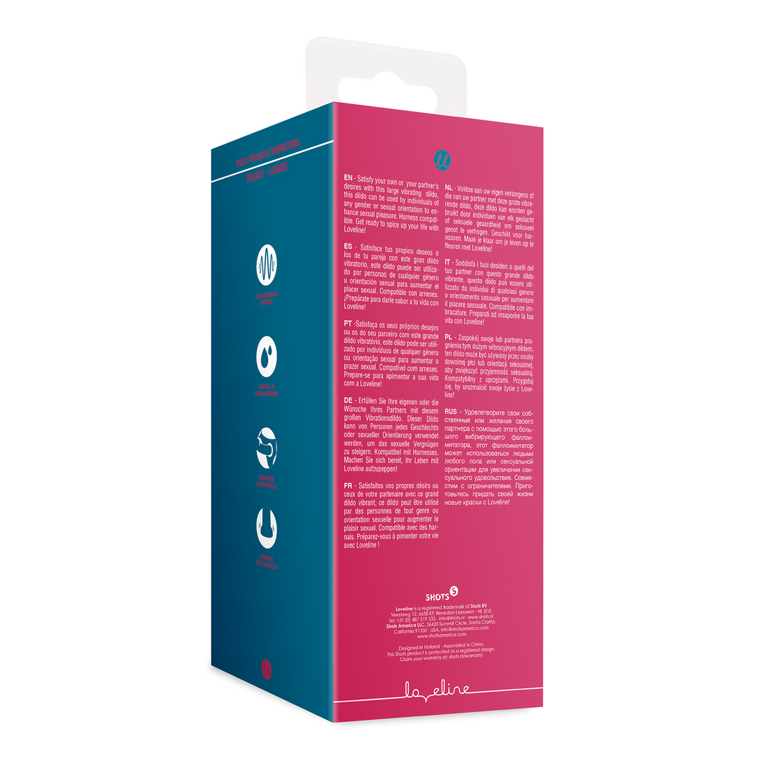 Grote Framboos Rood Vibrerende Dildo – Loveline by Shots