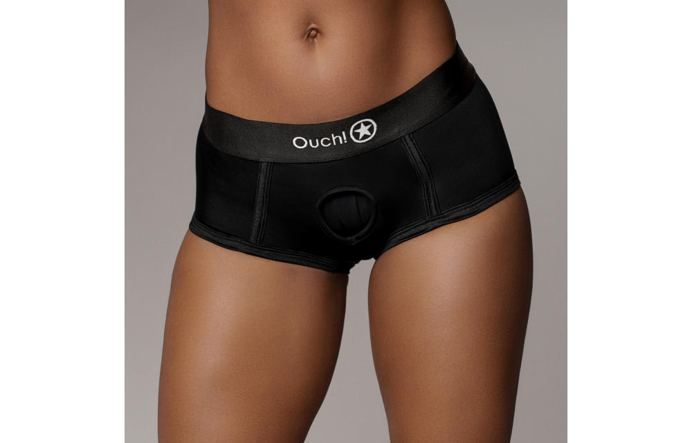 Vibrerende Strap-on Boxershort - M/L - Zwart