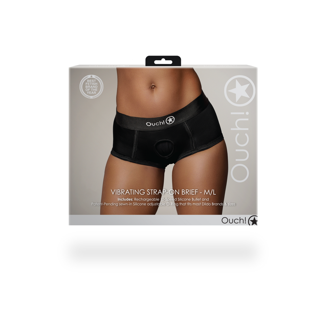 Vibrerende Strap-on Boxershort - M/L - Zwart