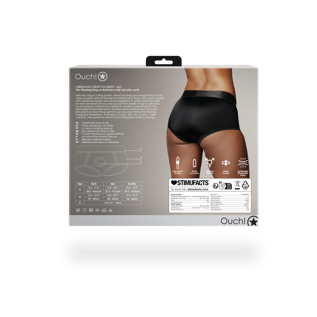 Vibrerende Strap-on Boxershort - M/L - Zwart