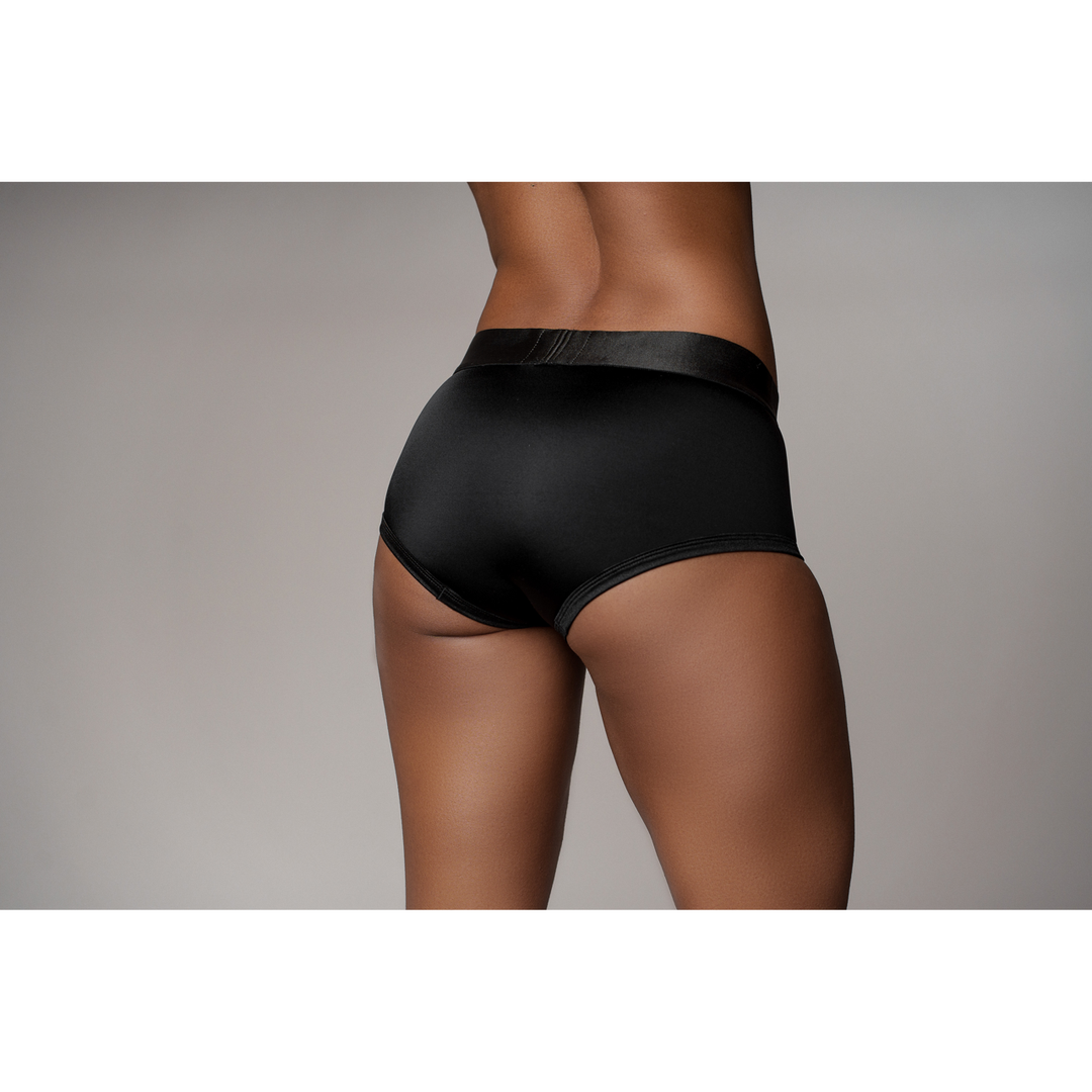 Vibrerende Strap-on Boxershort - M/L - Zwart