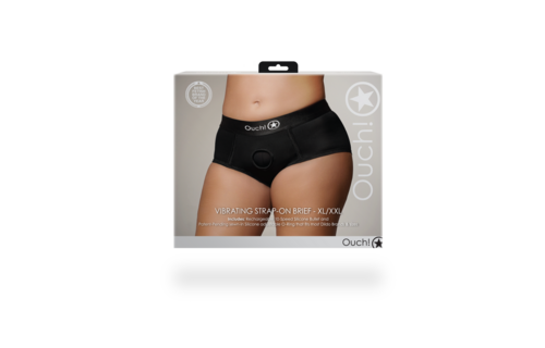 Vibrierende Strap-on-Boxershorts XL/XXL Schwarz – Komfort & Vergnügen