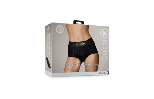 Vibrierender Strap-on Slip - XS/S - Schwarz