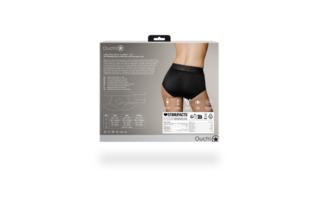 Vibrierende Strap-on-Boxershorts XS/S Schwarz – Komfort & Vergnügen