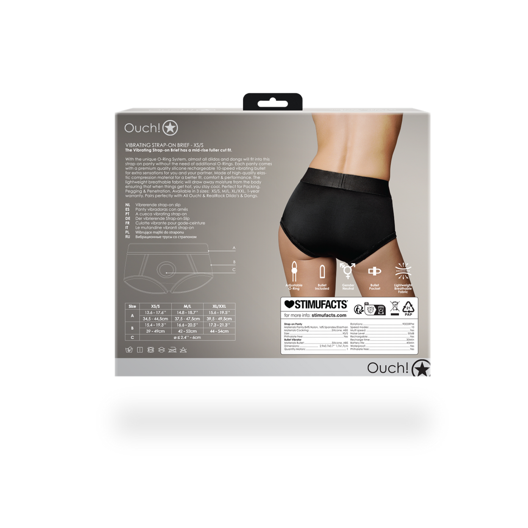 Vibrerende Strap-on Boxer - XS/S - Zwart