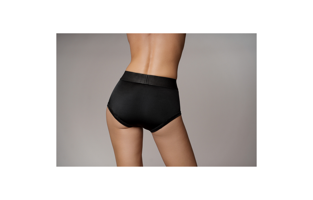 Vibrierender Strap-on Slip - XS/S - Schwarz