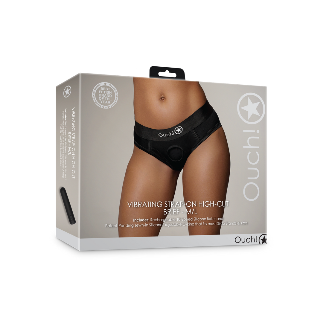 Vibrierende Strap-on-Boxershorts Schwarz M/L | Komfort & Sensation