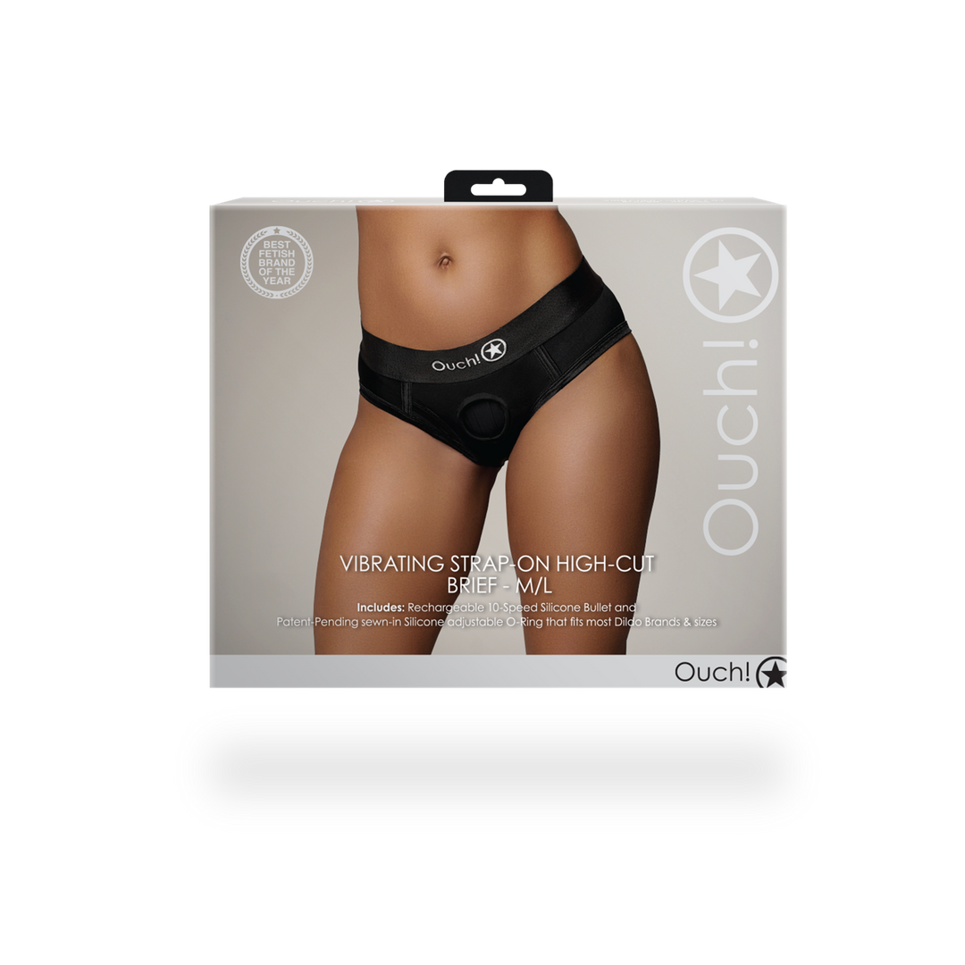 Vibrierende Strap-on-Boxershorts Schwarz M/L | Komfort & Sensation