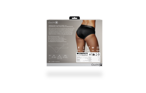 Vibrationsgürtel Hochgeschnittene Unterhose - M/L - Schwarz