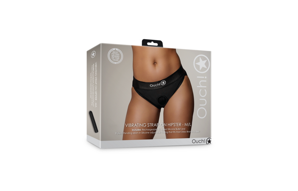 Vibrerende Strap-on Hipster - M/L - Zwart