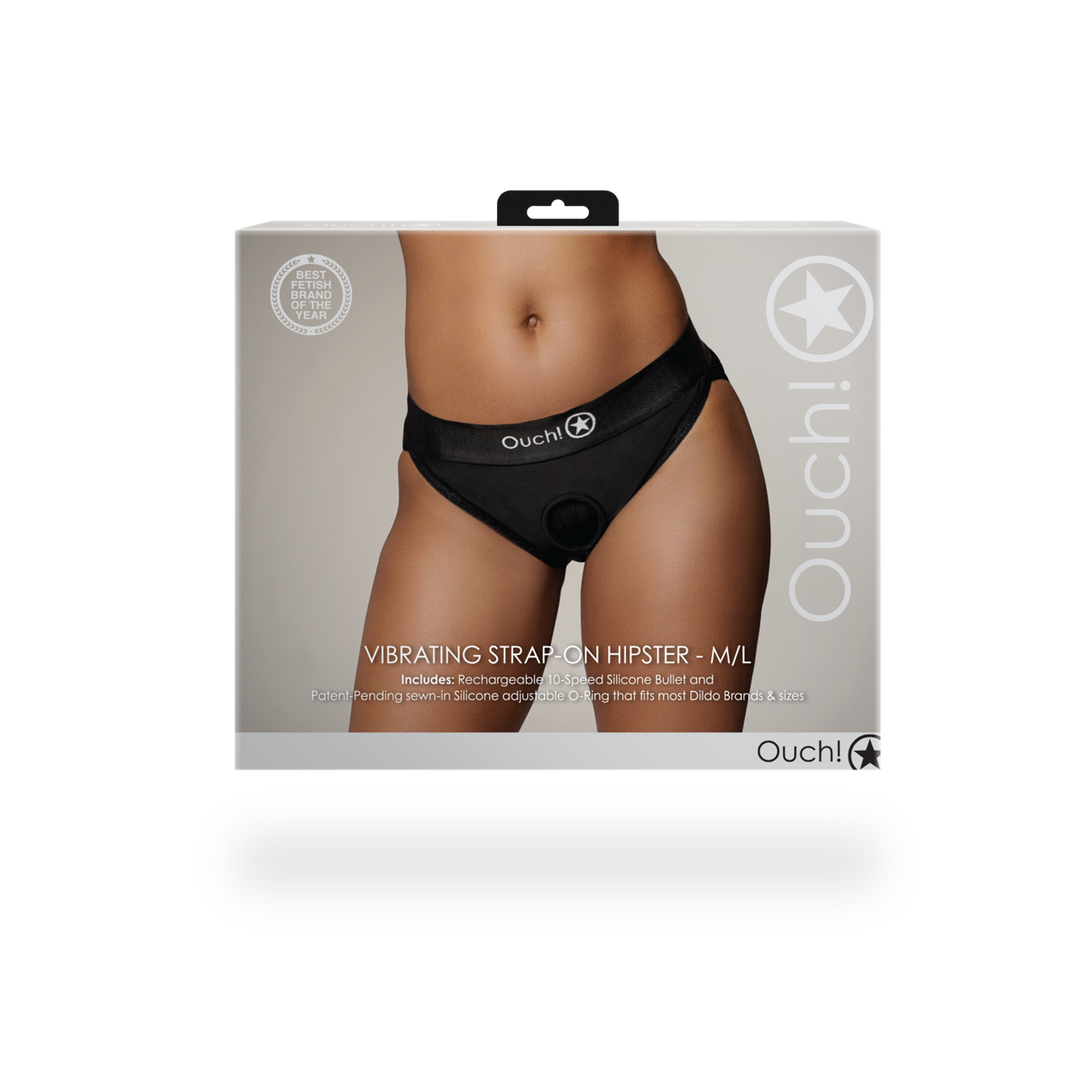 Vibrating Strap-on Hipster M/L Black – Comfort & Sensation