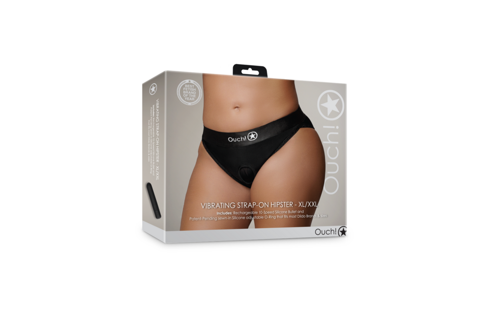 Vibrerende Strap-on Hipster XL/XXL Zwart | Comfort & Plezier