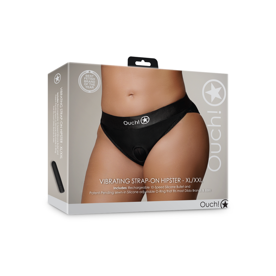Vibrating Strap-on Hipster XL/XXL Black | Comfort & Pleasure