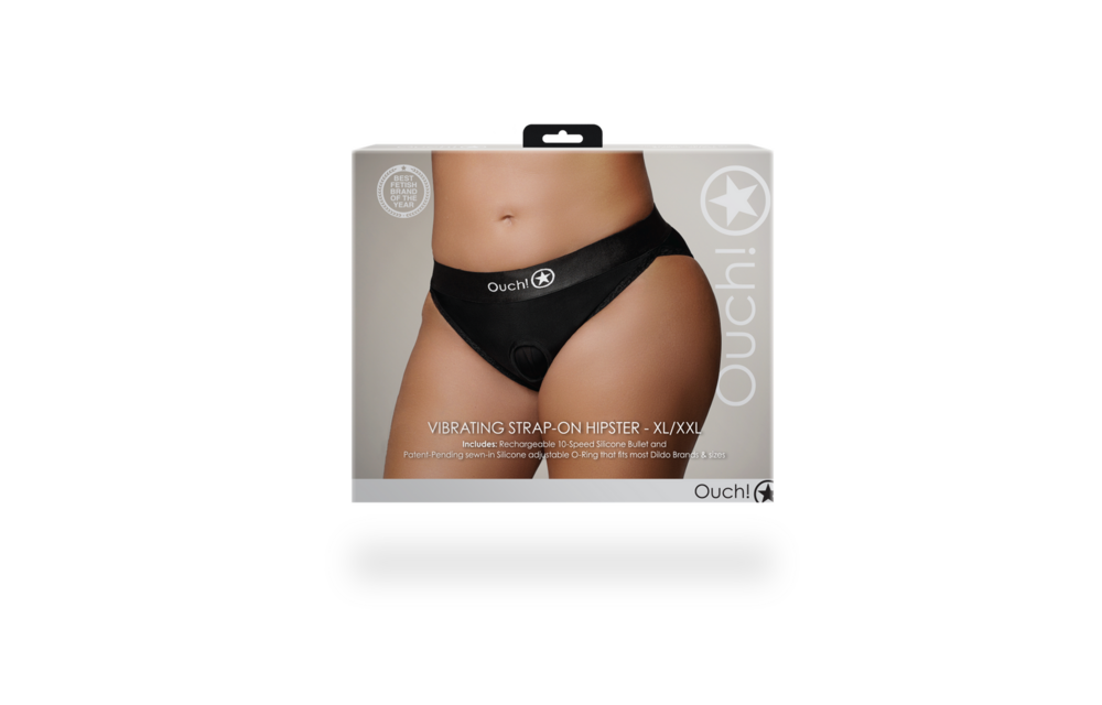 Vibrating Strap-on Hipster XL/XXL Black | Comfort & Pleasure
